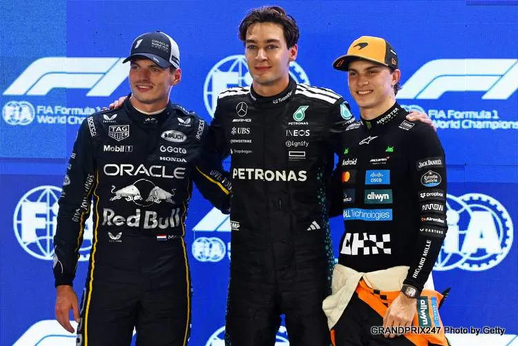 russell verstappen piastri singapore 2 2025