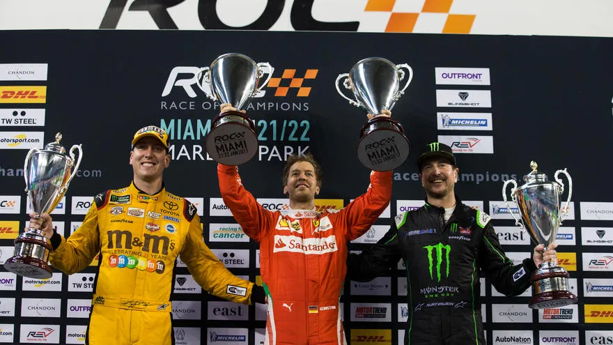 sebastian vettel kyle busch kurt busch roc nations cup miami