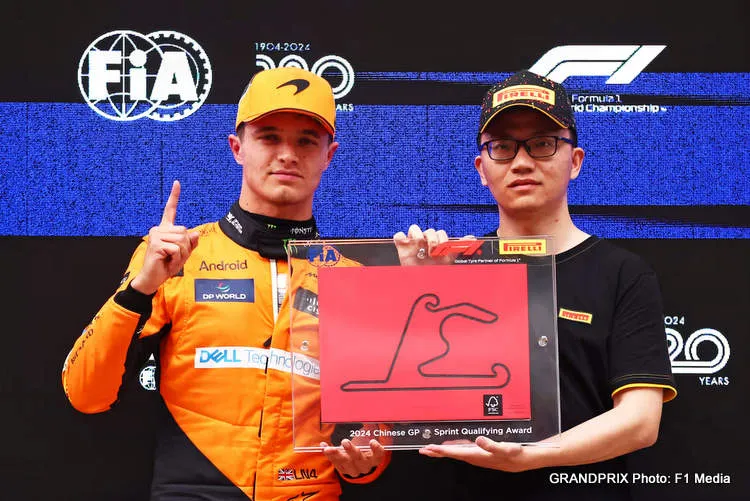 shanghai vchinese grand prix pole position norris f1
