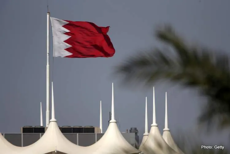the bahrain flag at the circuit