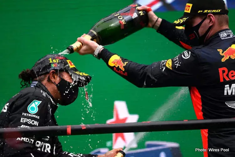 verstappen hamilton podium