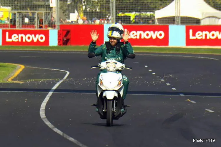 vettel practice australia fp1 scooter getty