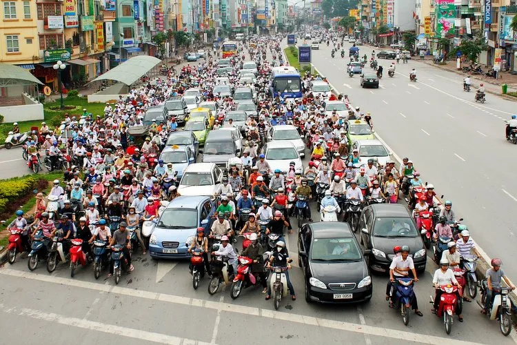 vietnam traffic jam
