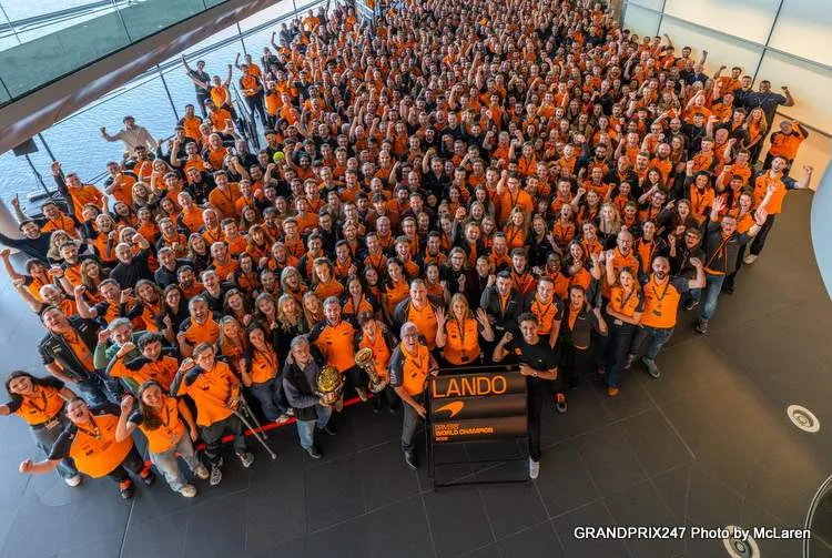 mclaren team celebrations mtc 2025