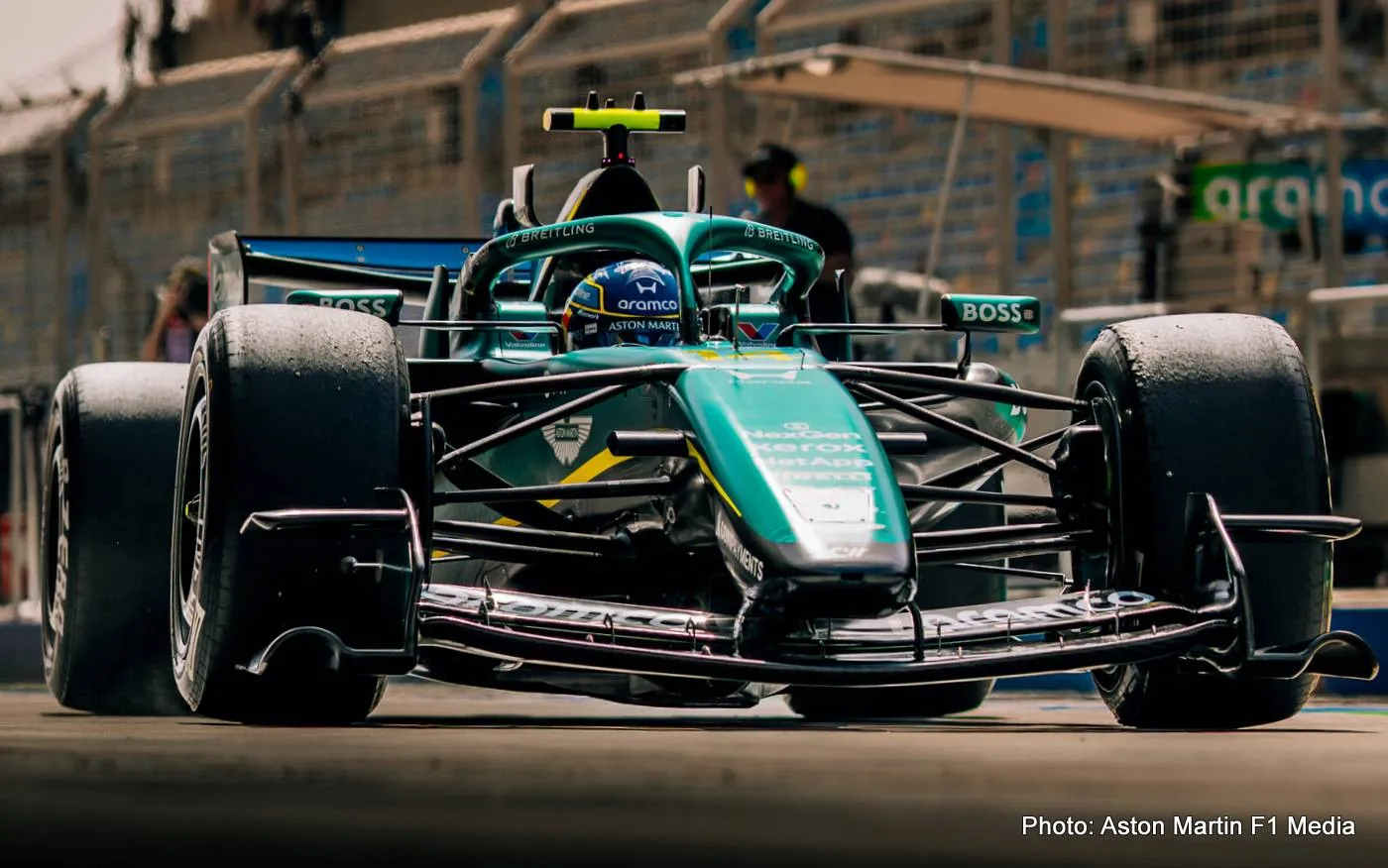 astron martin alonso f1 test bahrain newey