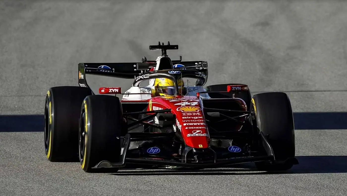 hamilton ferrari sf-26 barcelona shaledown