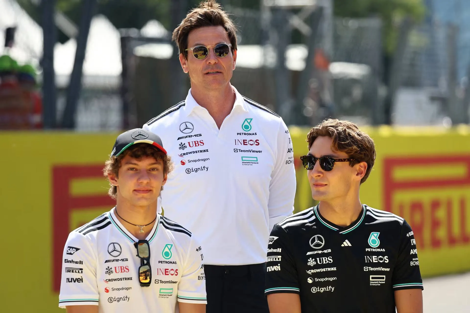 mercedes f1 2026 russell antonelli wolff