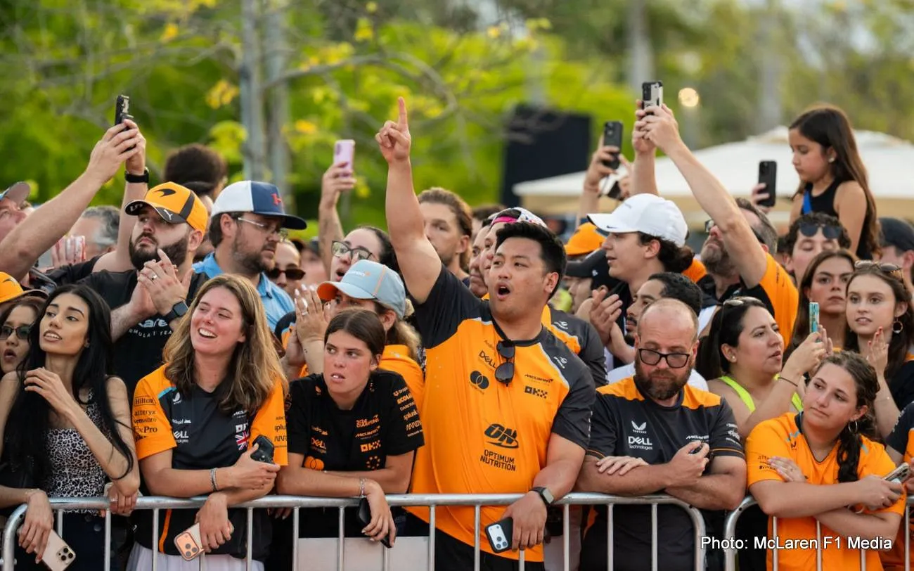 mclaren miami heritage road show formula 1 norris  fans