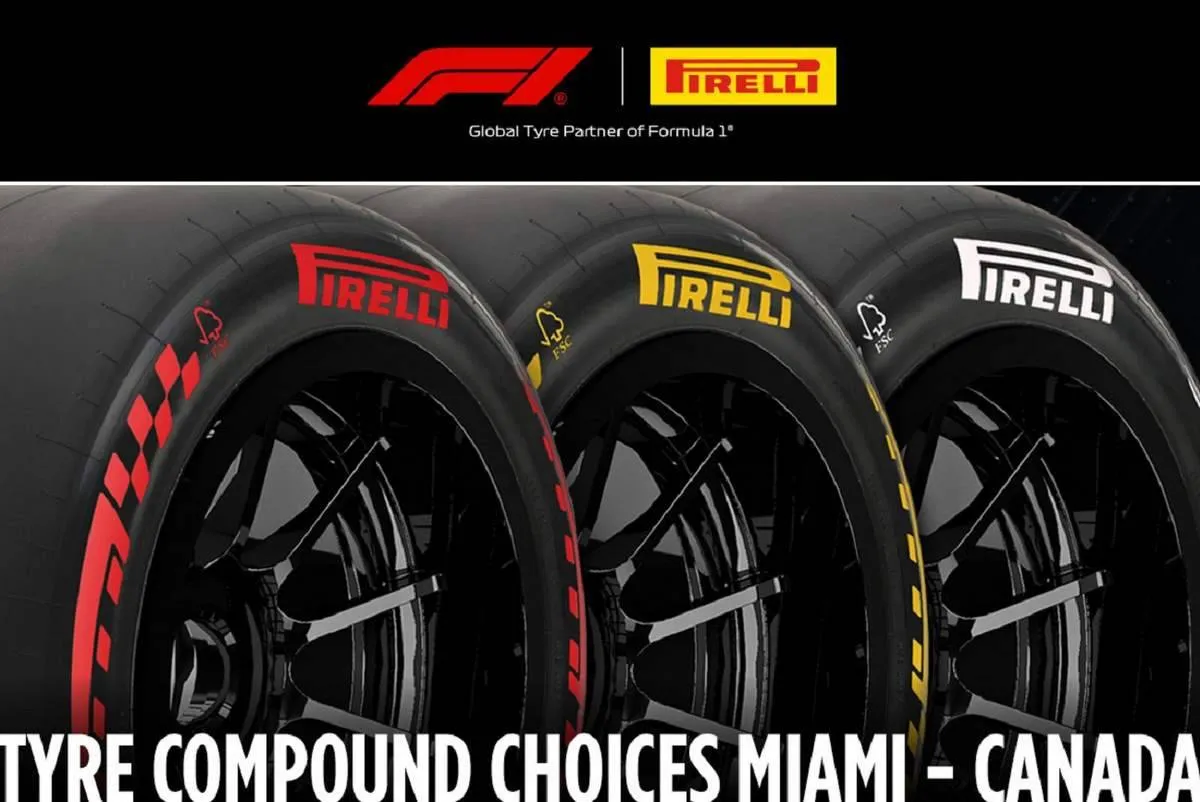 Pirelli reveal Formula 1 tyre compounds for Miami and Montreal