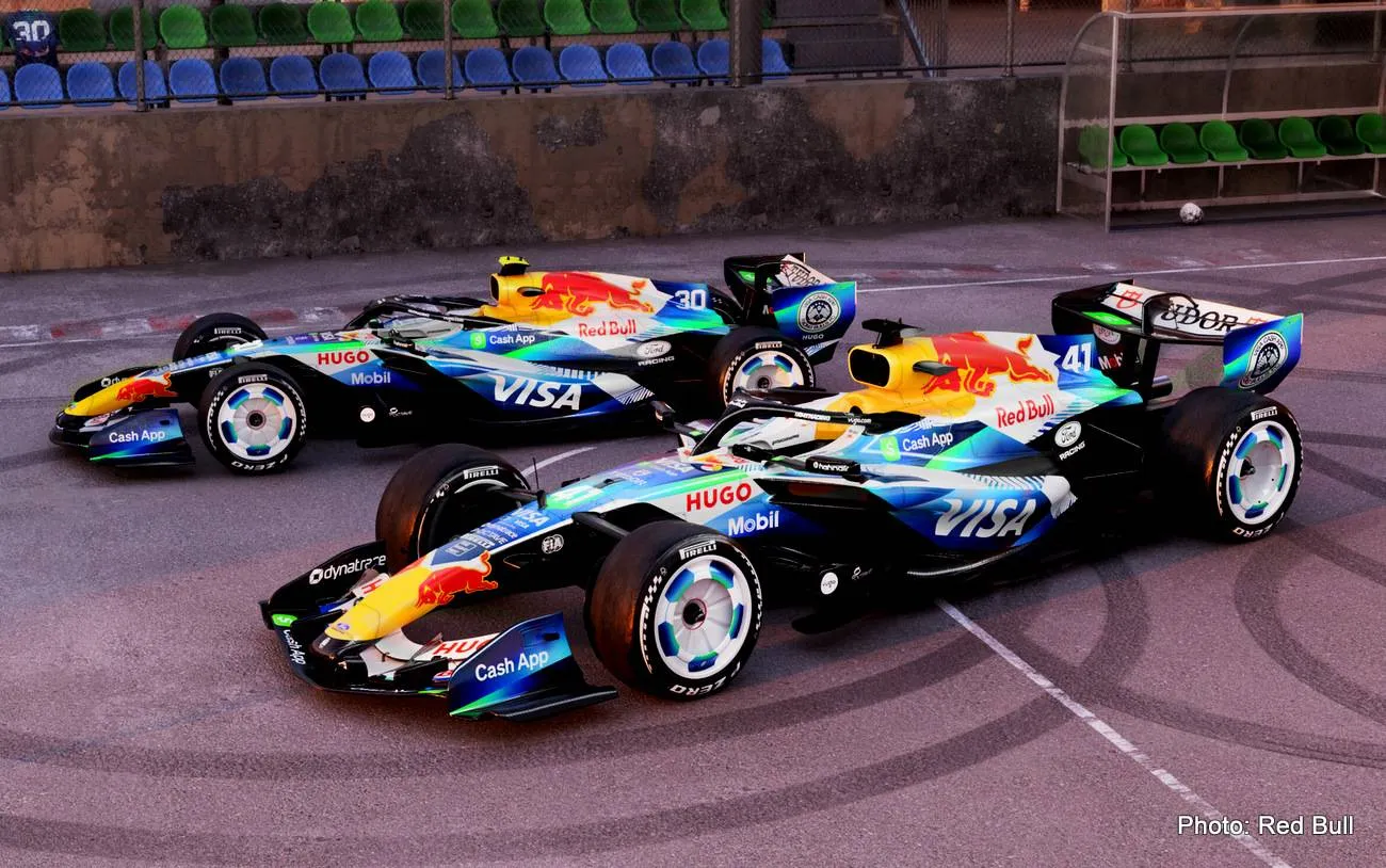 Digital renders of the VCARB 03 in the special livery ahead of the 2026 Barcelona Grand Prix. // VCARB / Red Bull Content Pool // SI202606100052 // Usage for editorial use only //