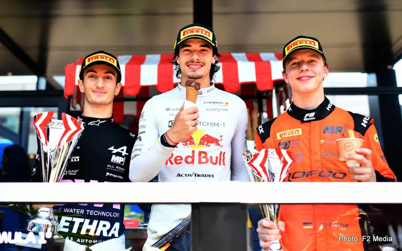 formula 2 podium Tsolov