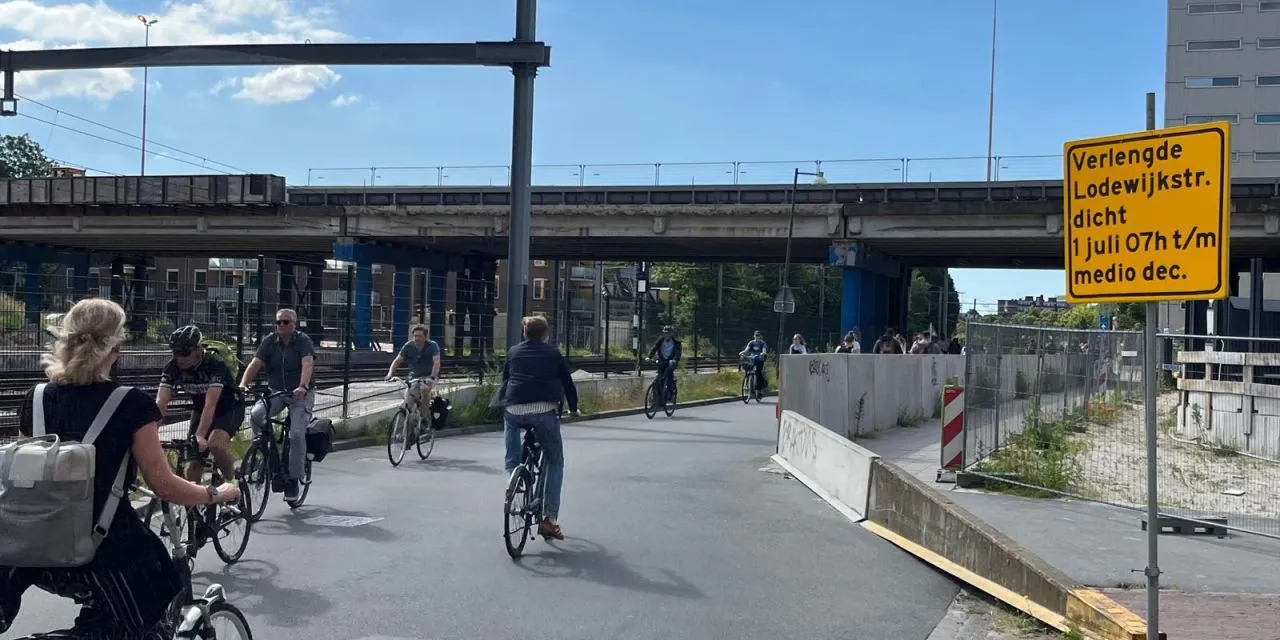 Verlengde Lodewijkstraat bij viaduct ringweg vanaf maandag ruim halfjaar dicht