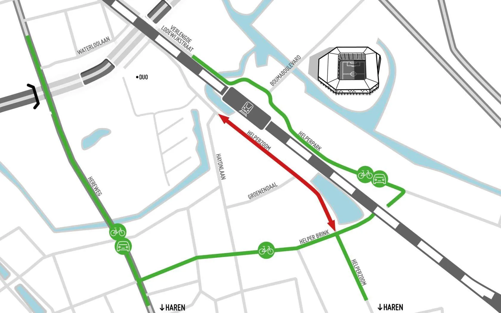 Helperzoom tien weken dicht vanaf maandag voor aanleg fietsstraat