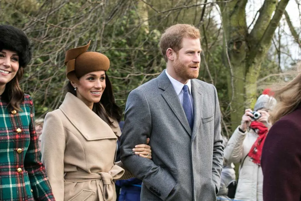 Prince Harry and Meghan Markle on Christmas Day 2017