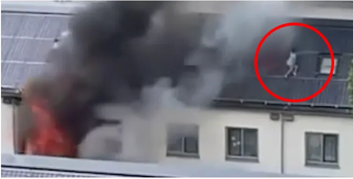 Choquerende video brand Arnhem: Zwangere vrouw ontsnapt via dak aan vlammenzee