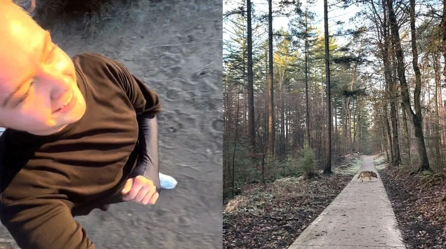VIDEO: Vrouw wordt achtervolgd door een wolf tijdens een rondje hardlopen
