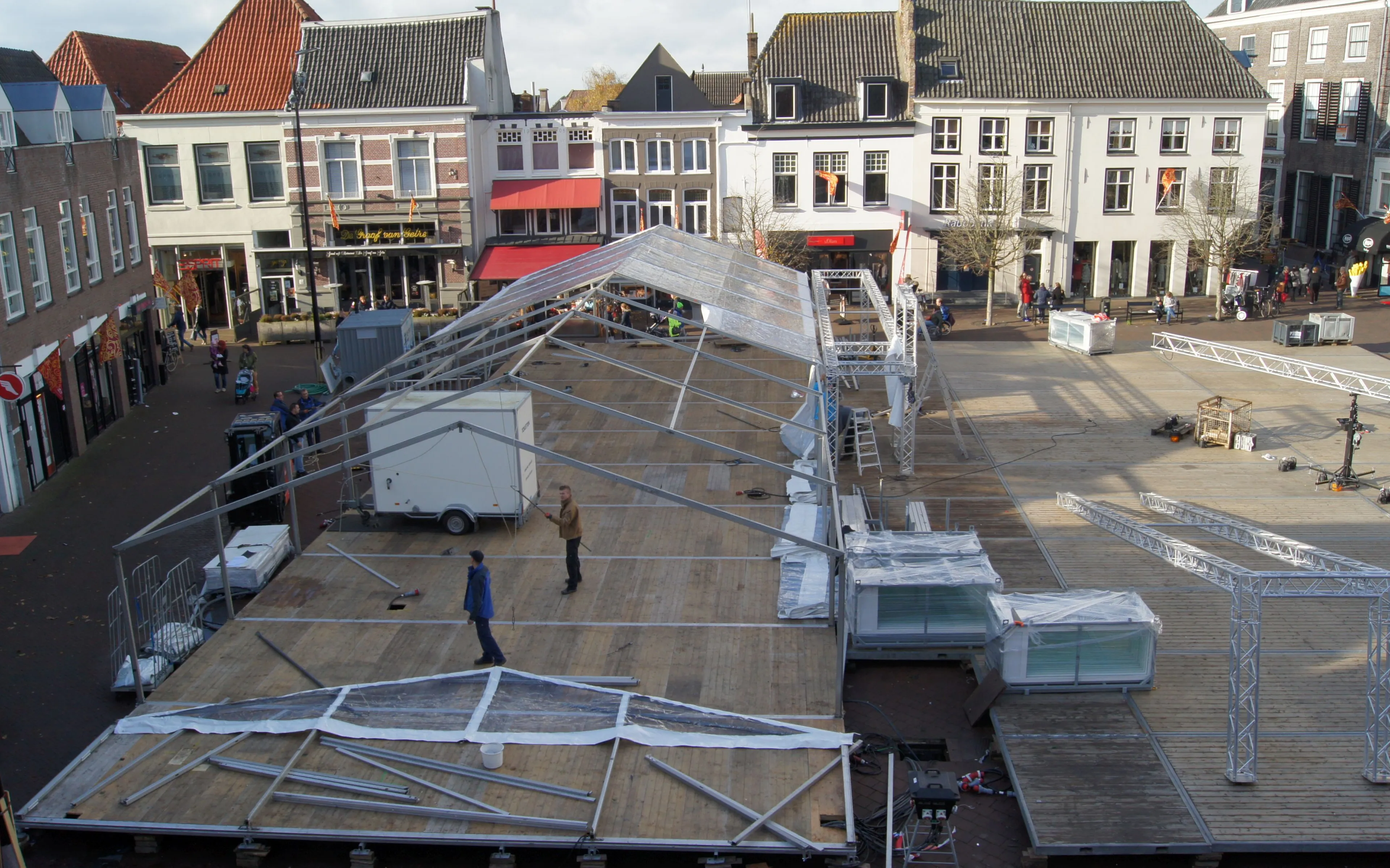 harderwijk op ijs opbouw 2016 markt hopijs