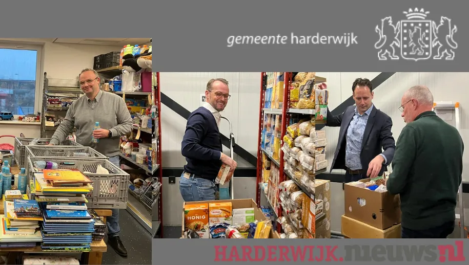 College en secretariaat steken handen uit de mouwen bij Voedselbank