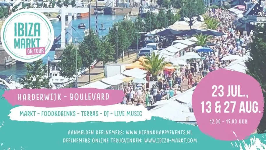 Te leuk: drie zondagen zomerse Ibiza-markt aan de Boulevard in Harderwijk