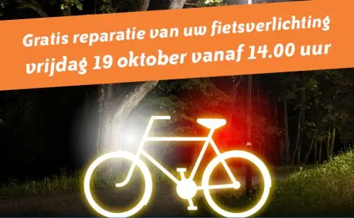 Fietsverlichting laten controleren bij 7 fietsenmakers in de gemeente
