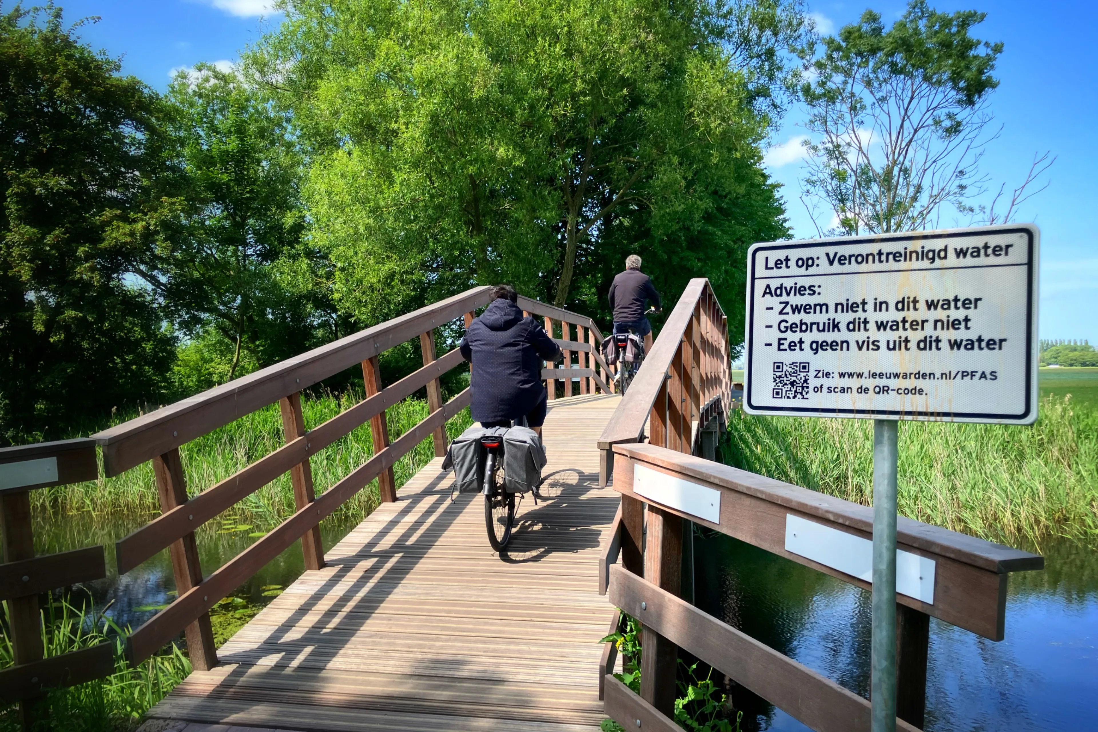 PFAS-vervuiling Jelsumer Feart Leeuwarden Foto Wetterskip Fryslân