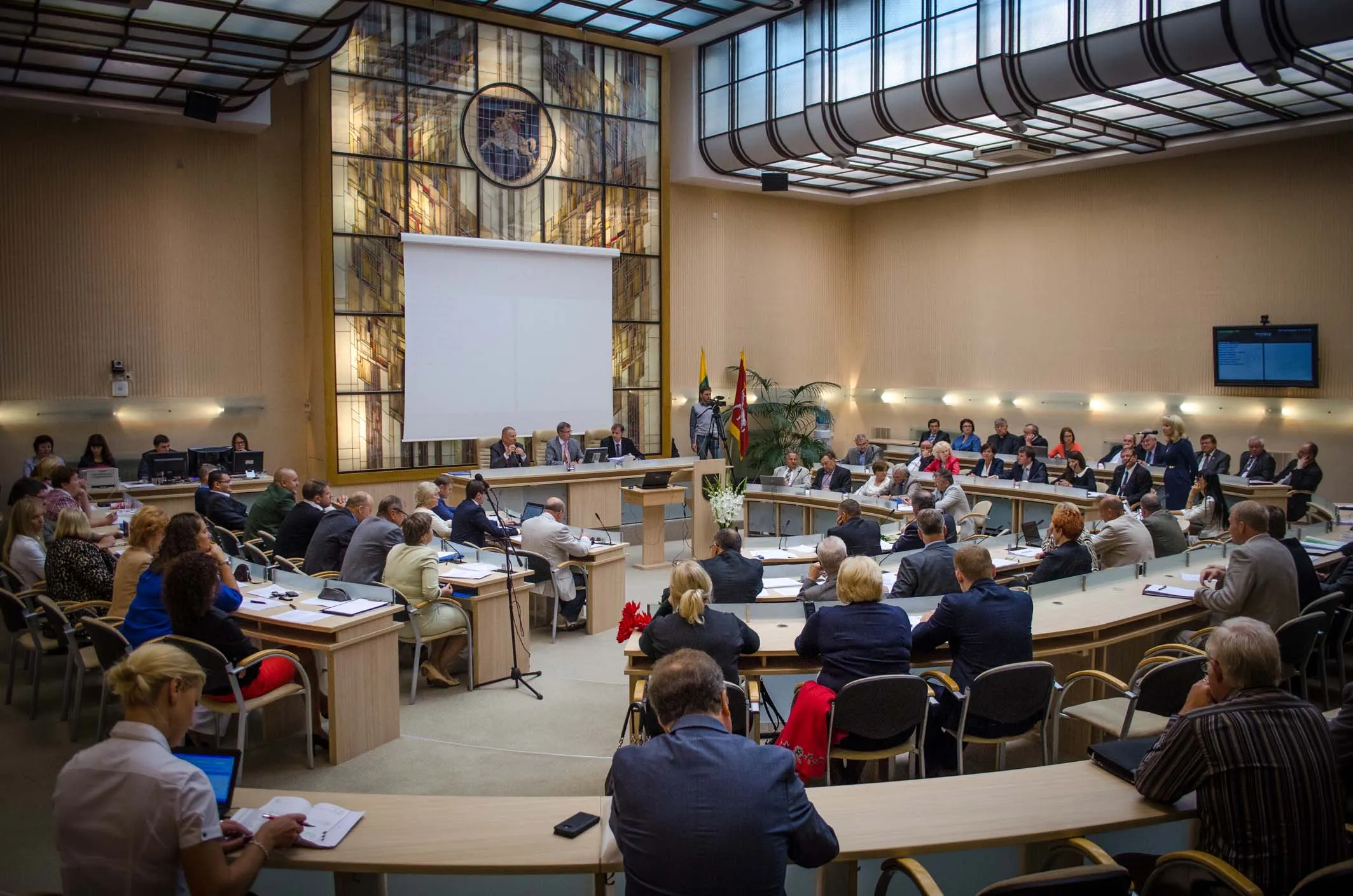 Savivaldybės posėdžių salėje