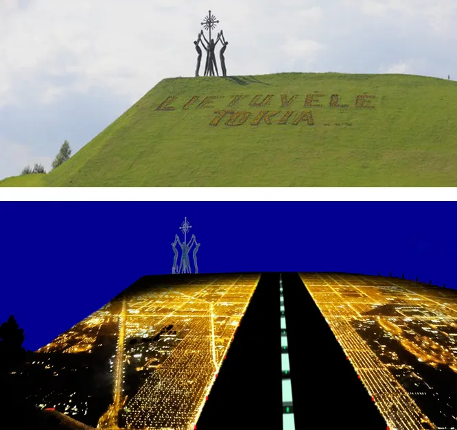 Ray Bartkaus instaliacijos eskizas