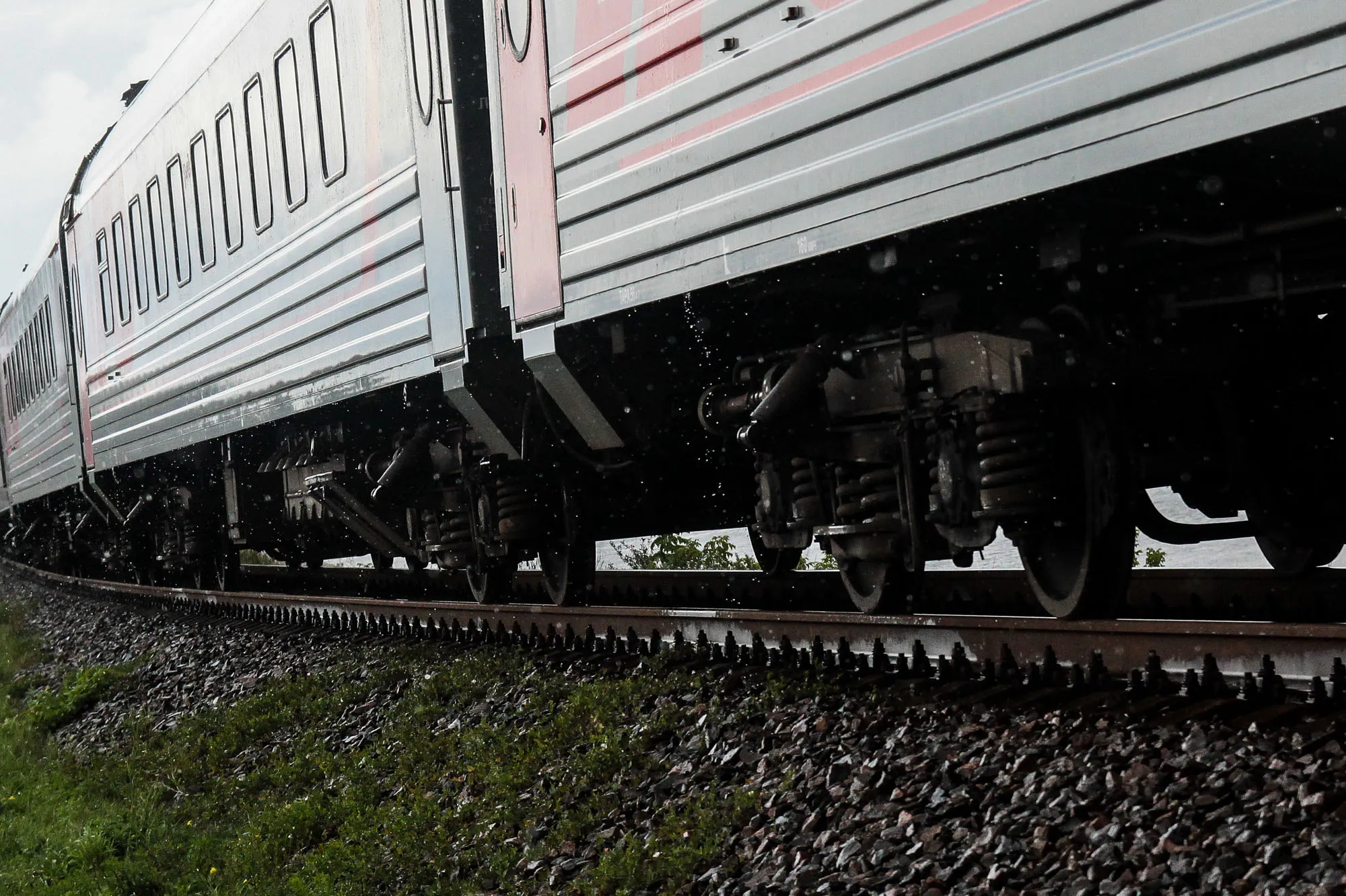 Sugedęs traukinys su Rusijos piliečiais