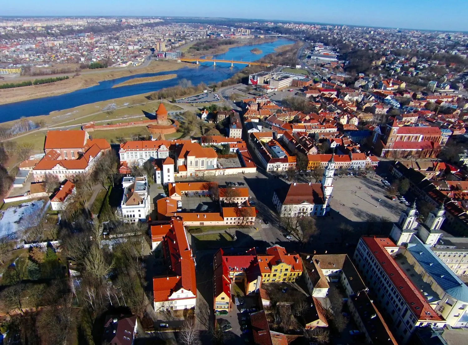 Rotušė, Kauno pilis ir  tiltas