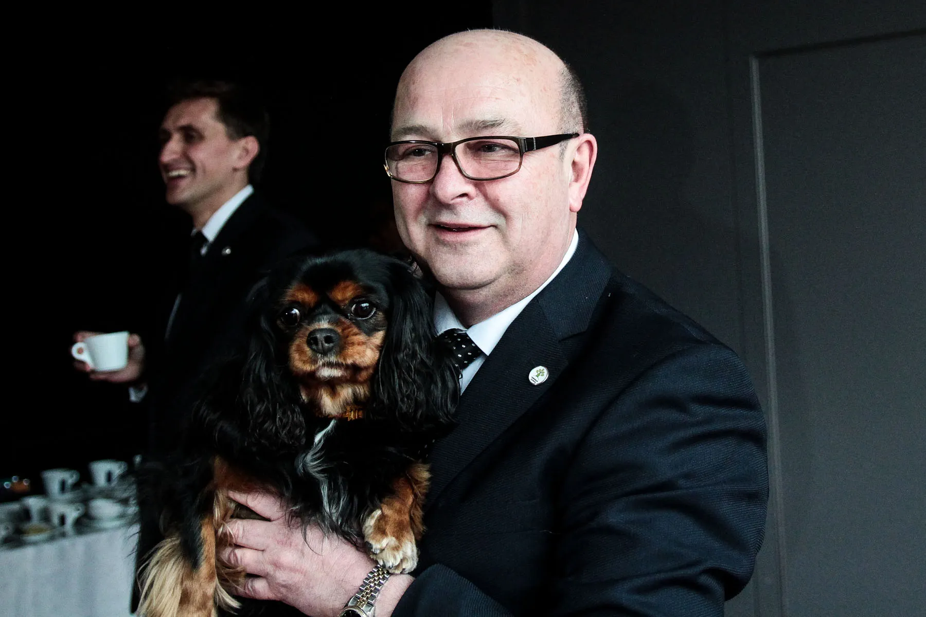 V. Matijošaitis su savo augintine Broške