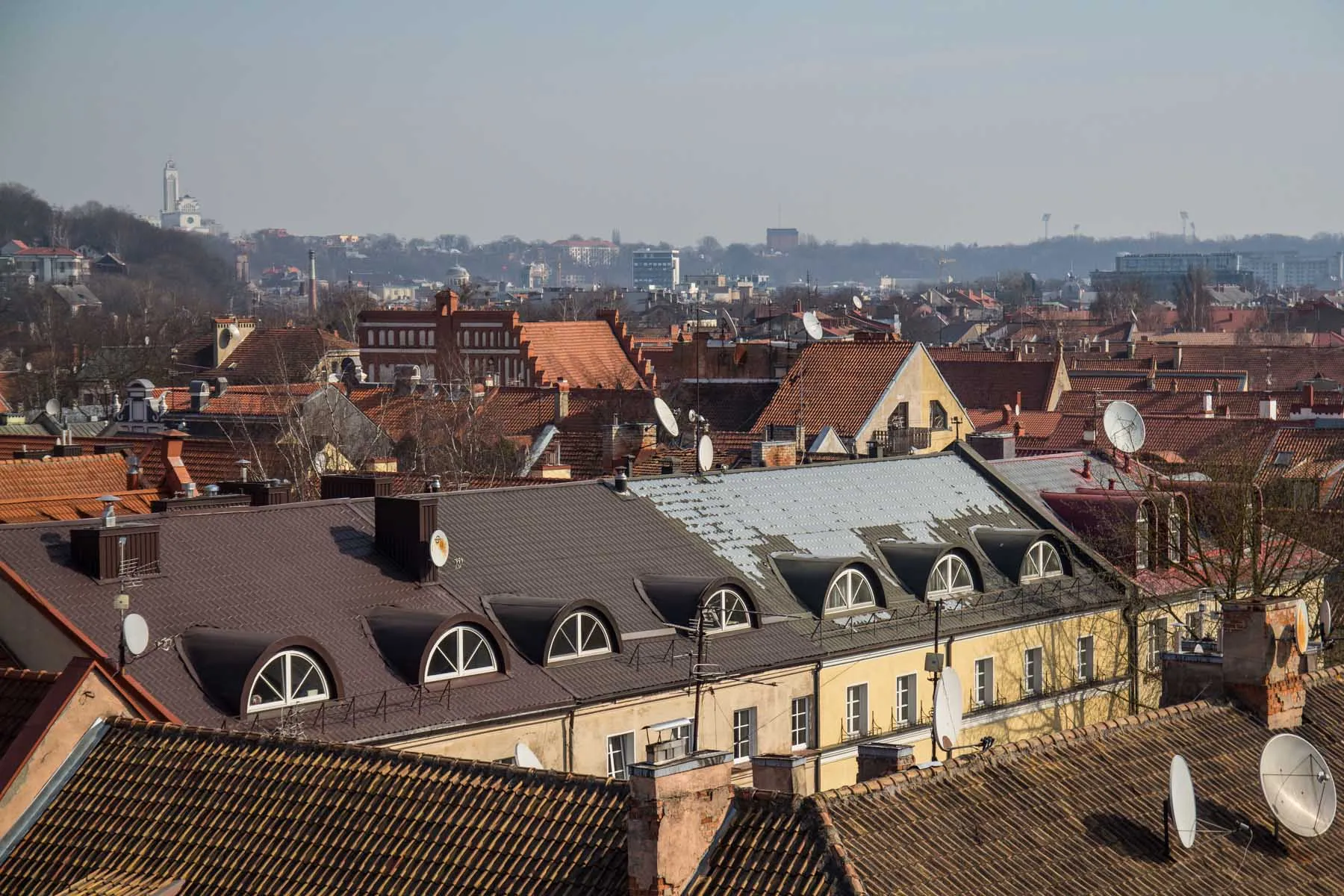 Kauno panorama nuo Jėzuitų vienuolyno stogo