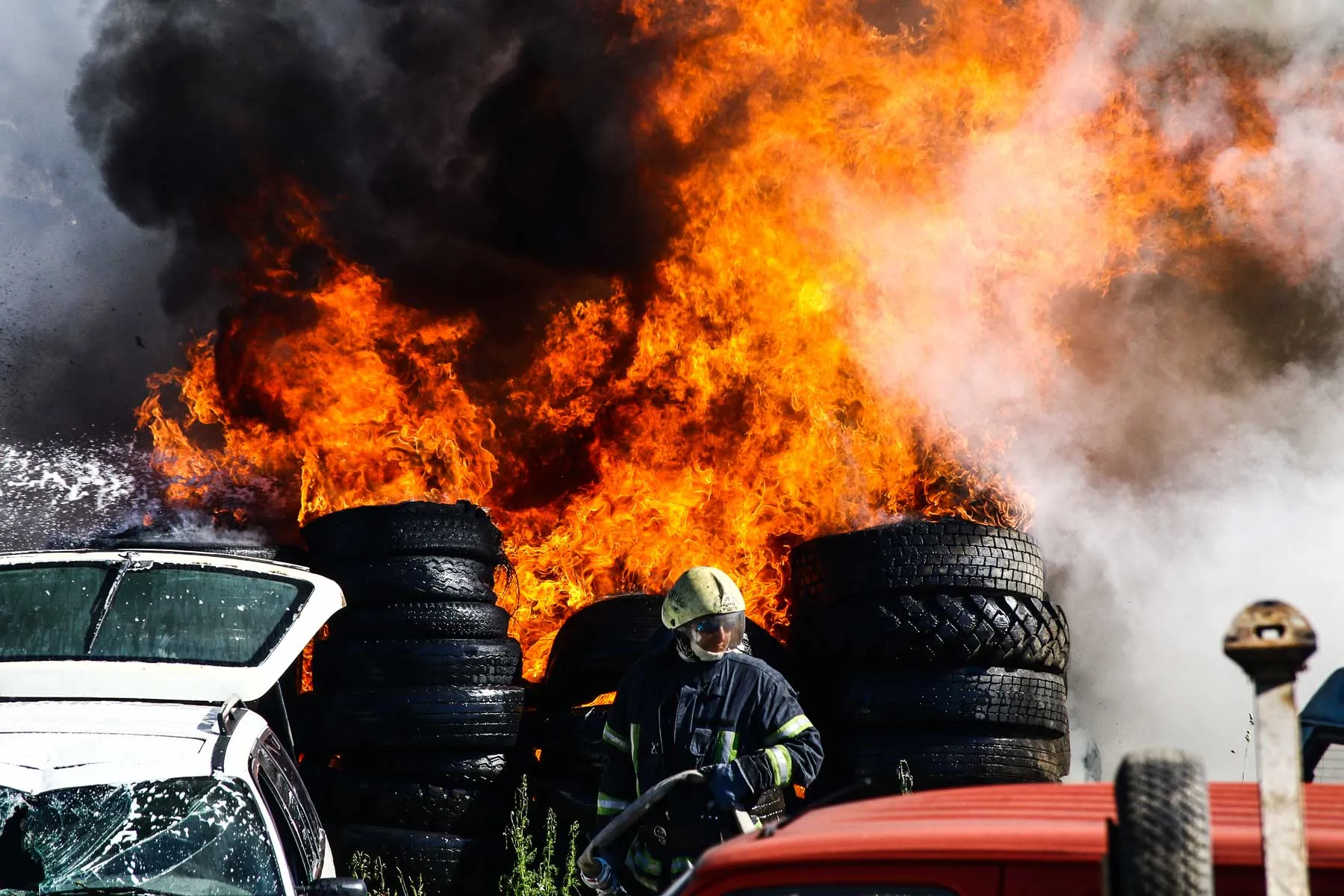 Gaisras metalo supirktuvėje