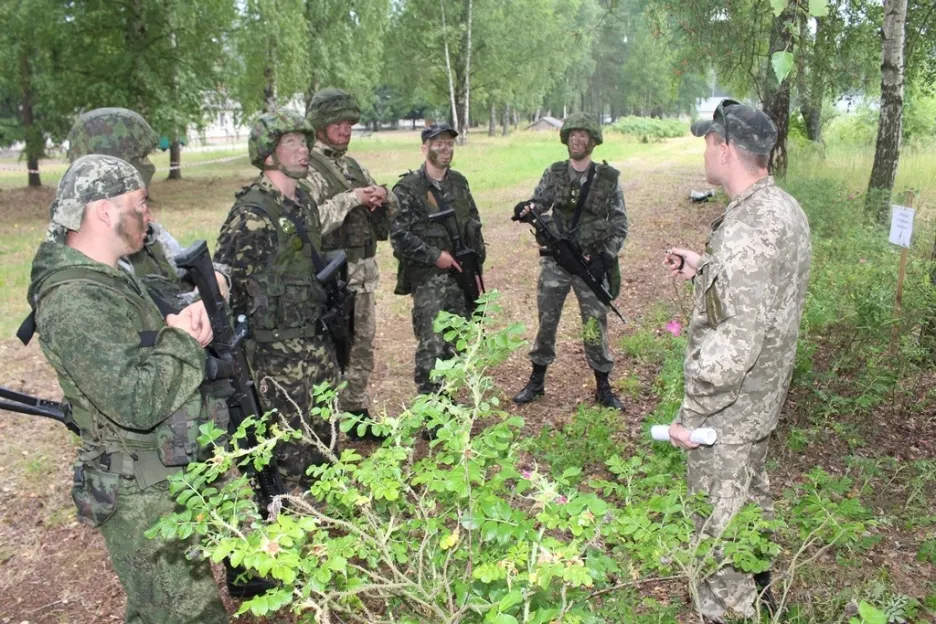 Ukrainos kariams įteikti pažymėjimai