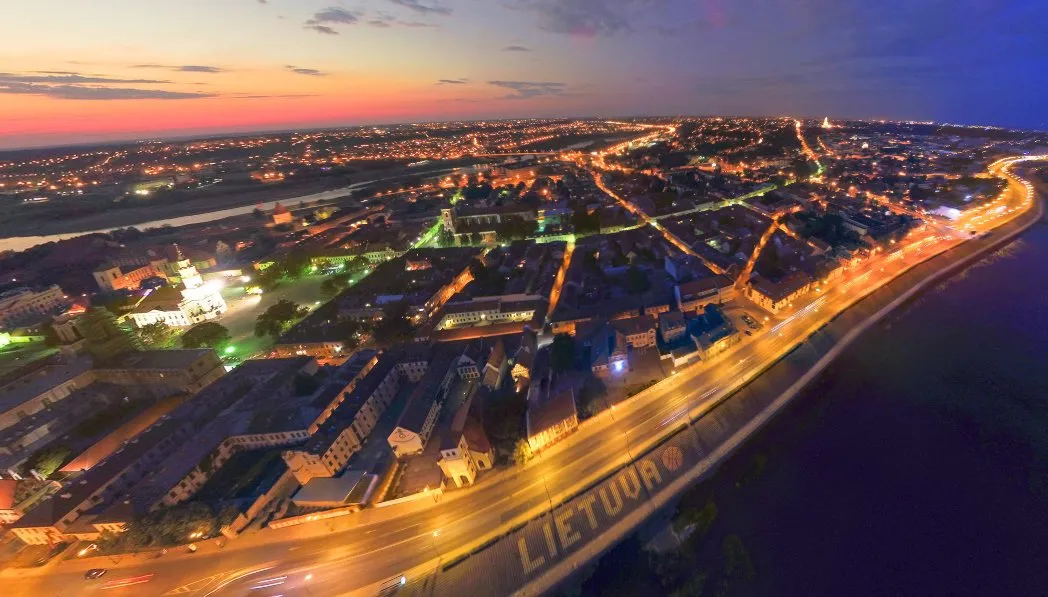 Naktinė Kauno panorama