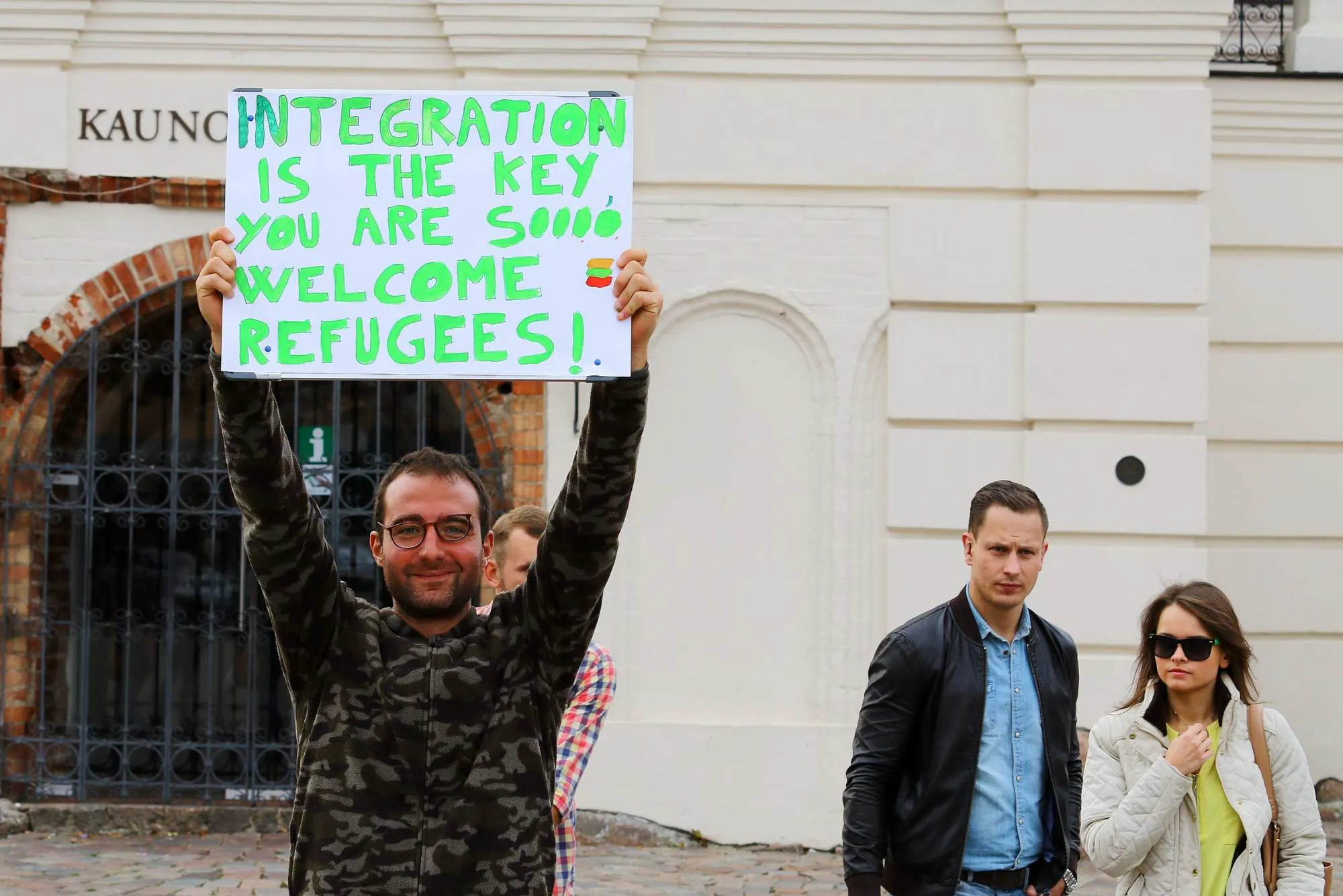 Pabėgėlių palaikymo akcija Kaune