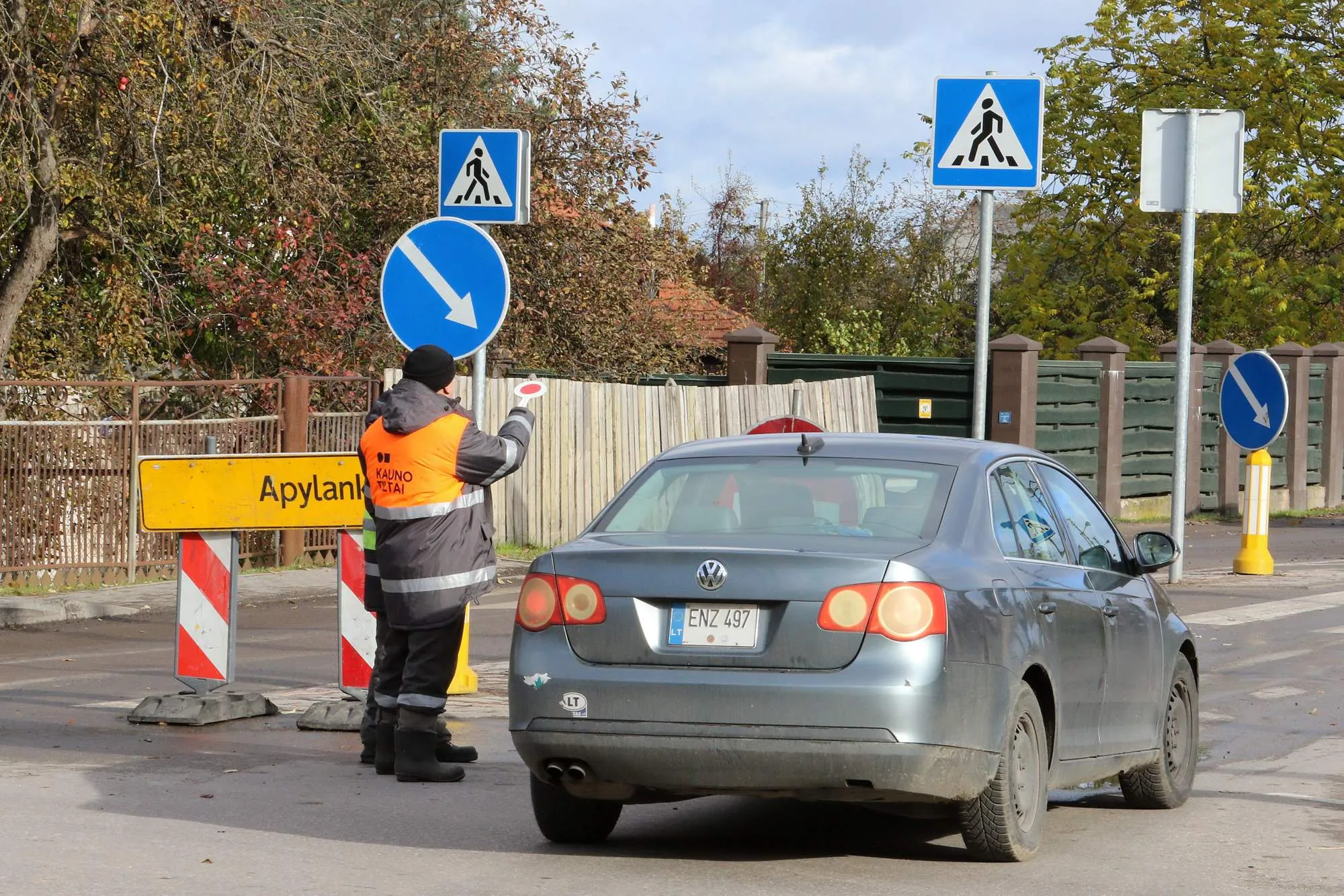 Eismo ribojimai Vaidoto gatvėje kelio darbai