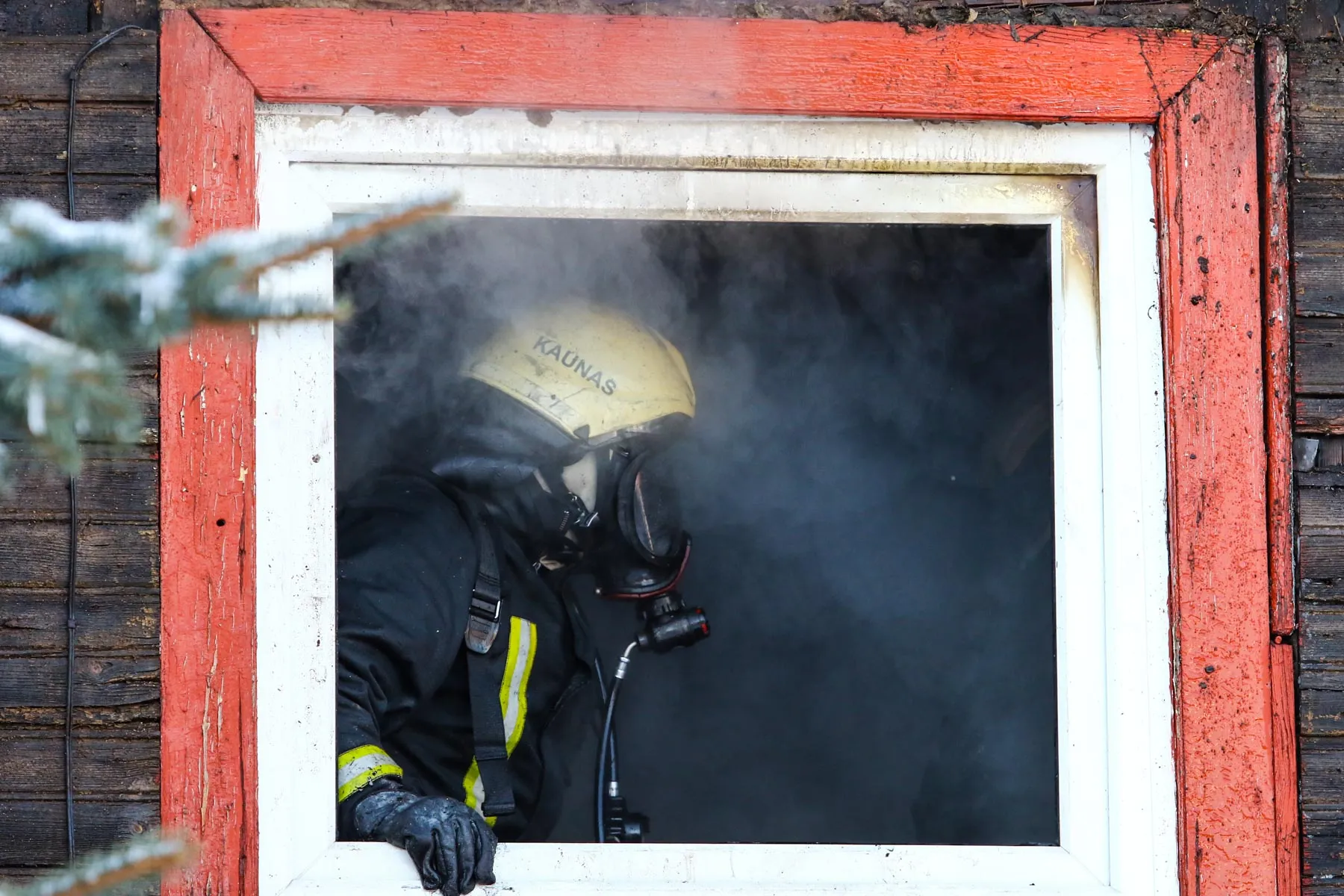 Padegimas, gaisras, Linų g., ugniagesiai