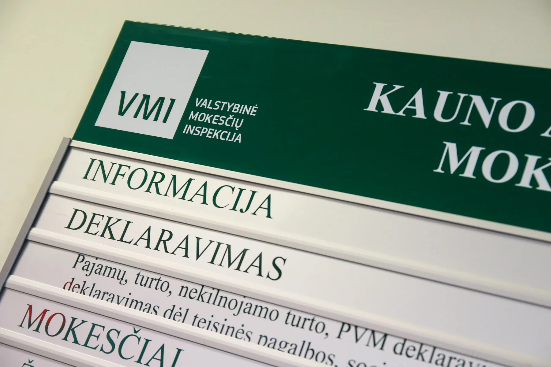 VMI pajamų deklaravimas