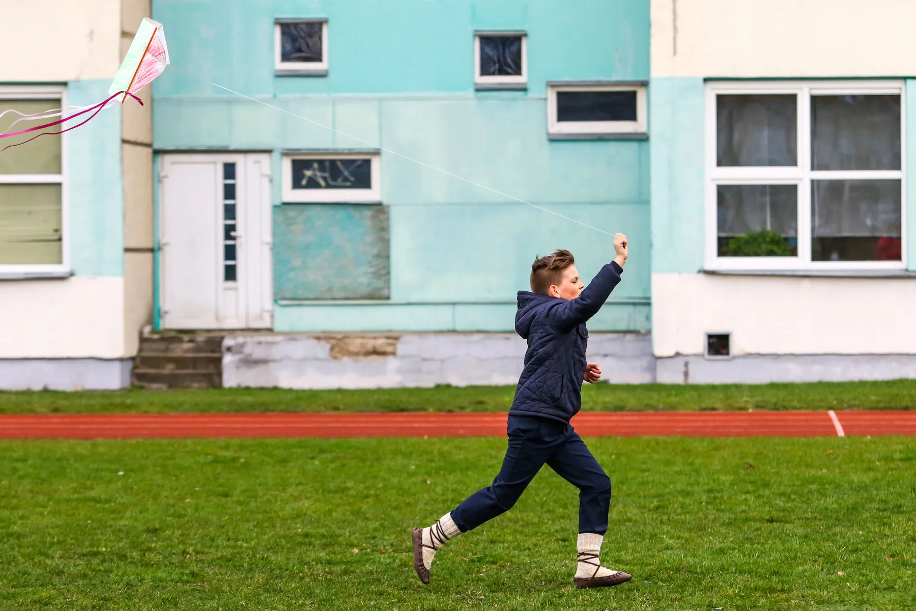 Mokiniai leido aitvarus