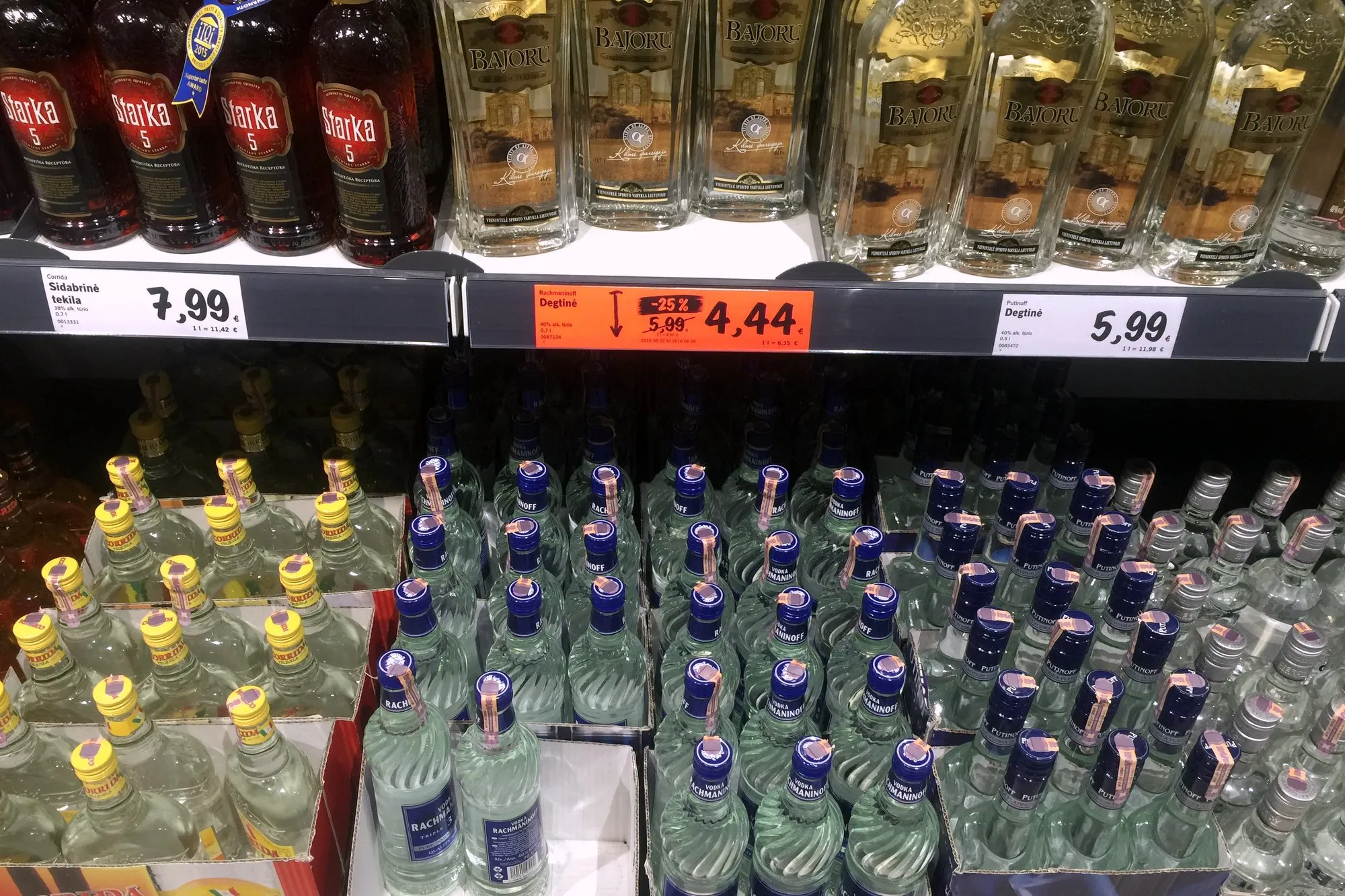 Alkoholinių gėrimų kainos LIDL