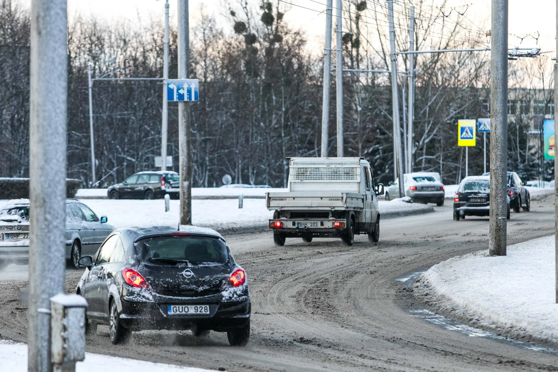 Kauno gatvės po sniego