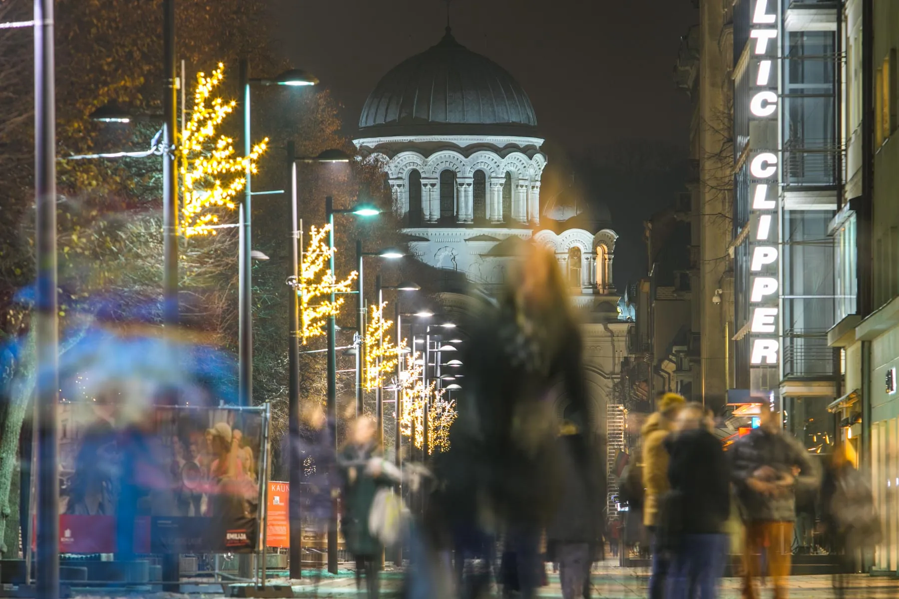 Kalėdiniai papuošimai Kauno gatvėse