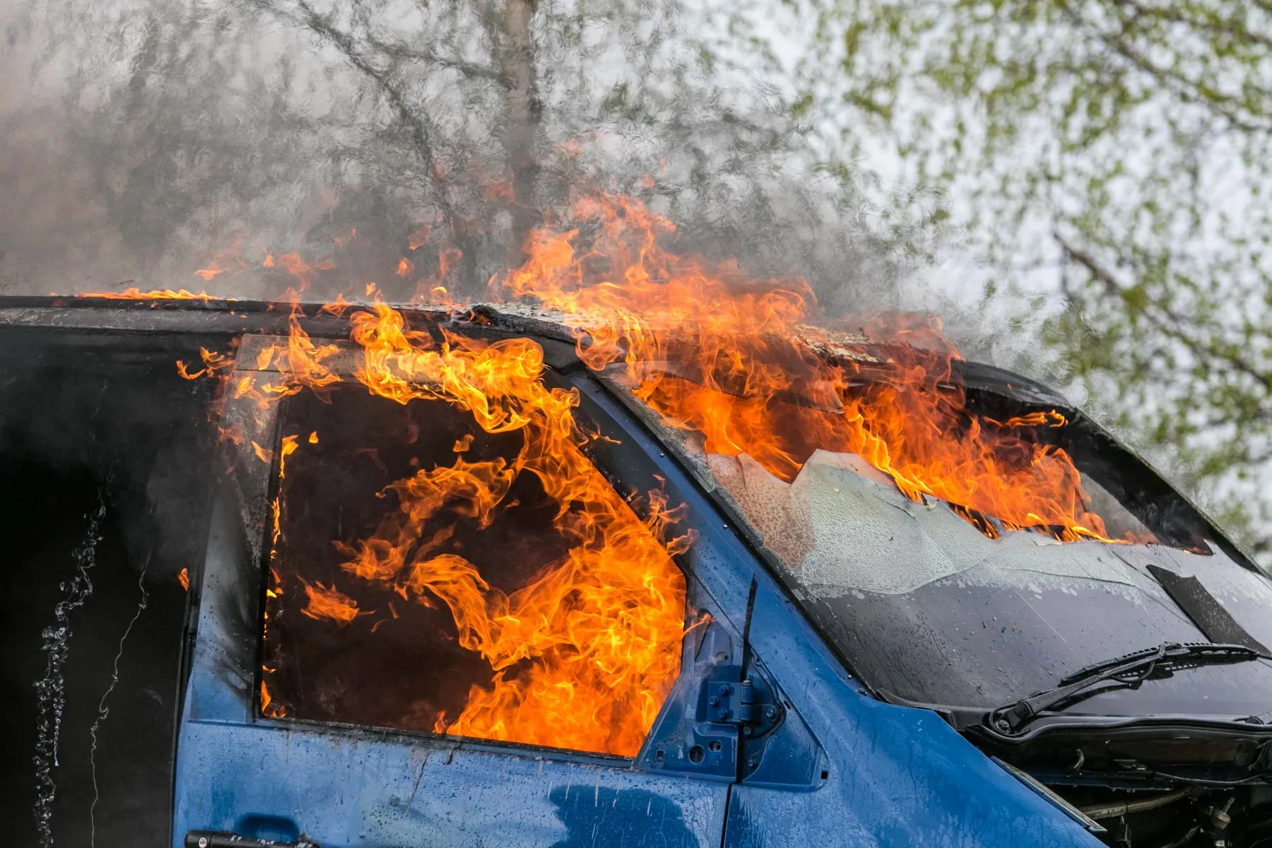 Gaisrininkų pratybos Kauno rajone