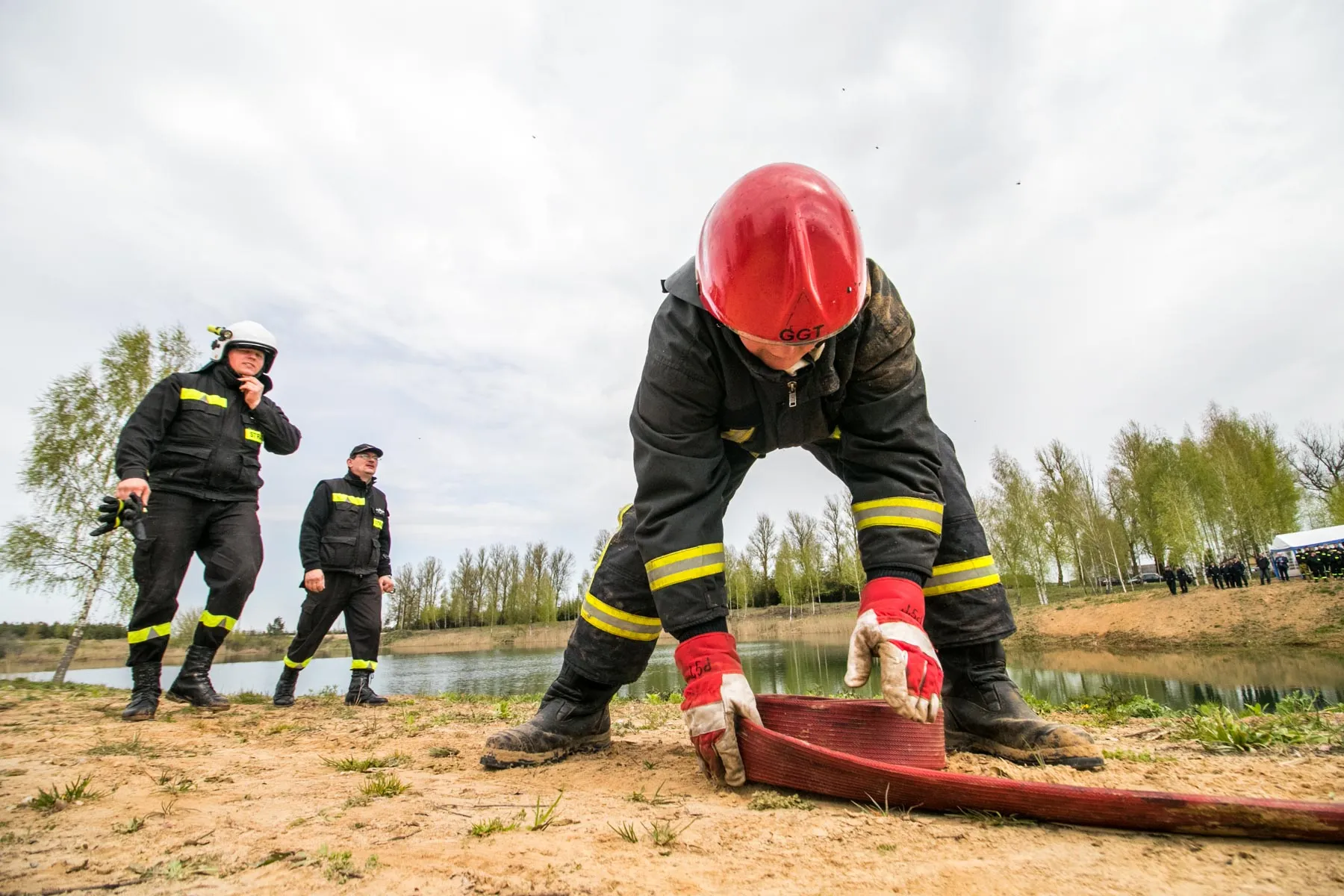Gaisrininkų pratybos Kauno rajone