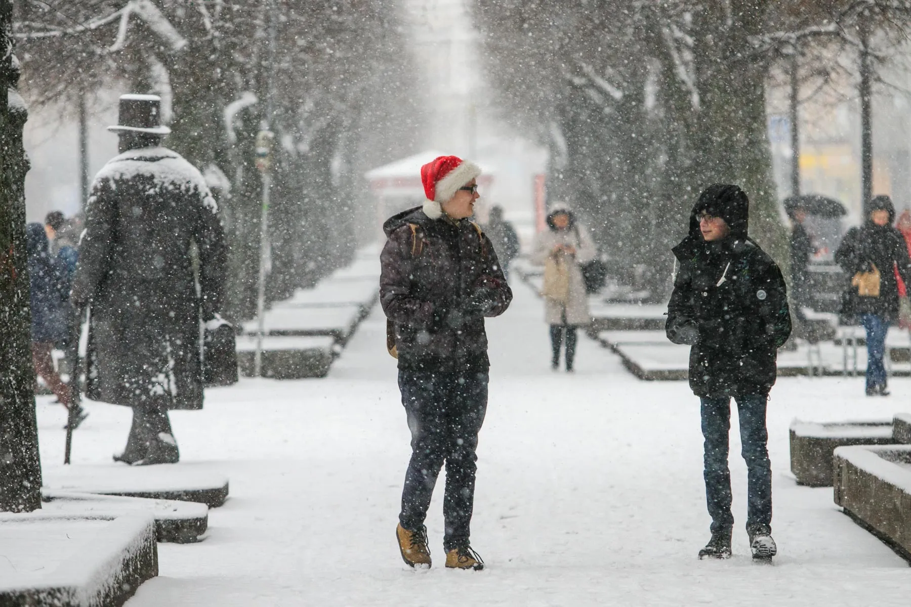 Kaune iškrito gausus sniegas