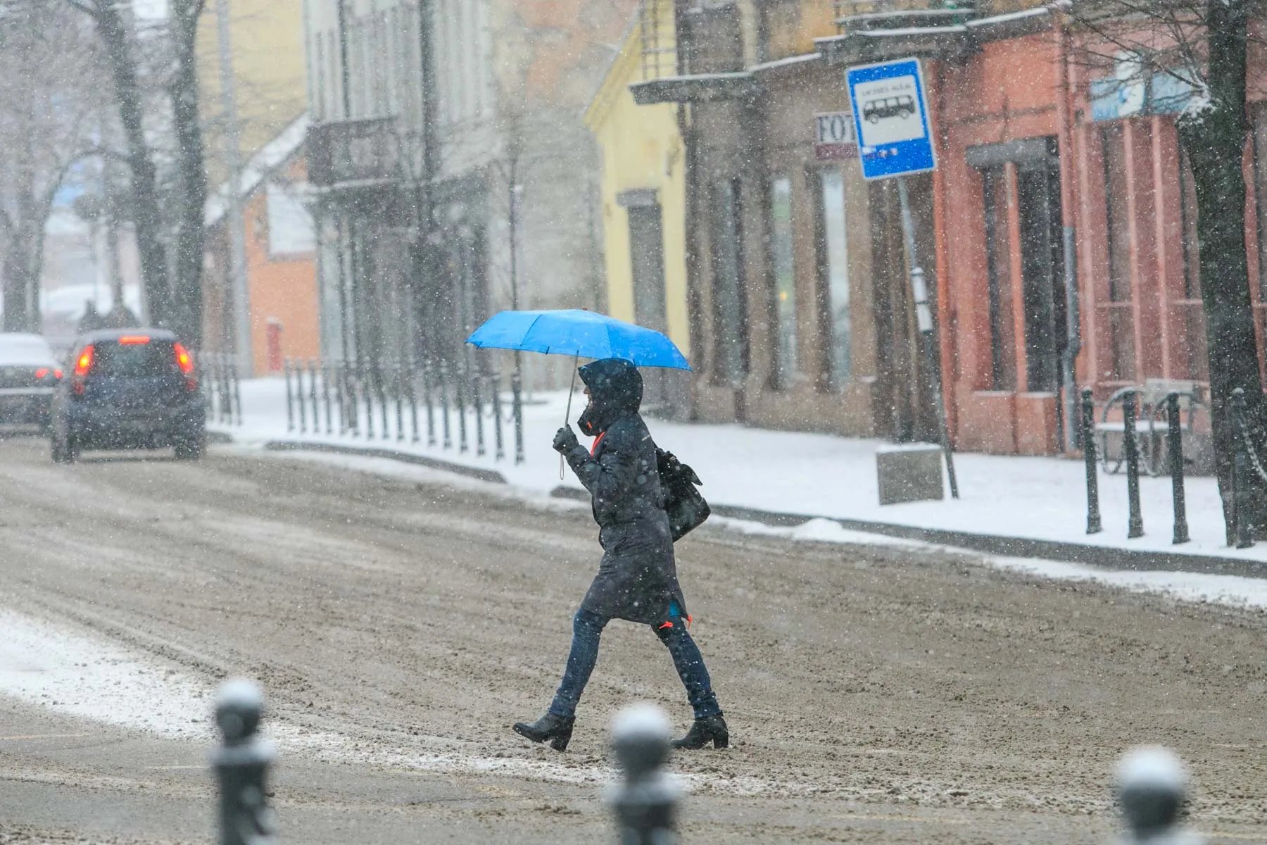 Kaune iškrito gausus sniegas