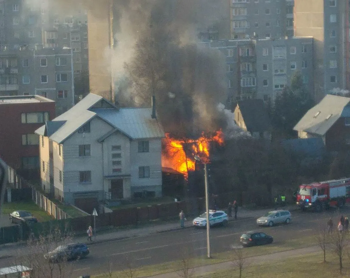 Gaisras Žiemgalių gatvėje