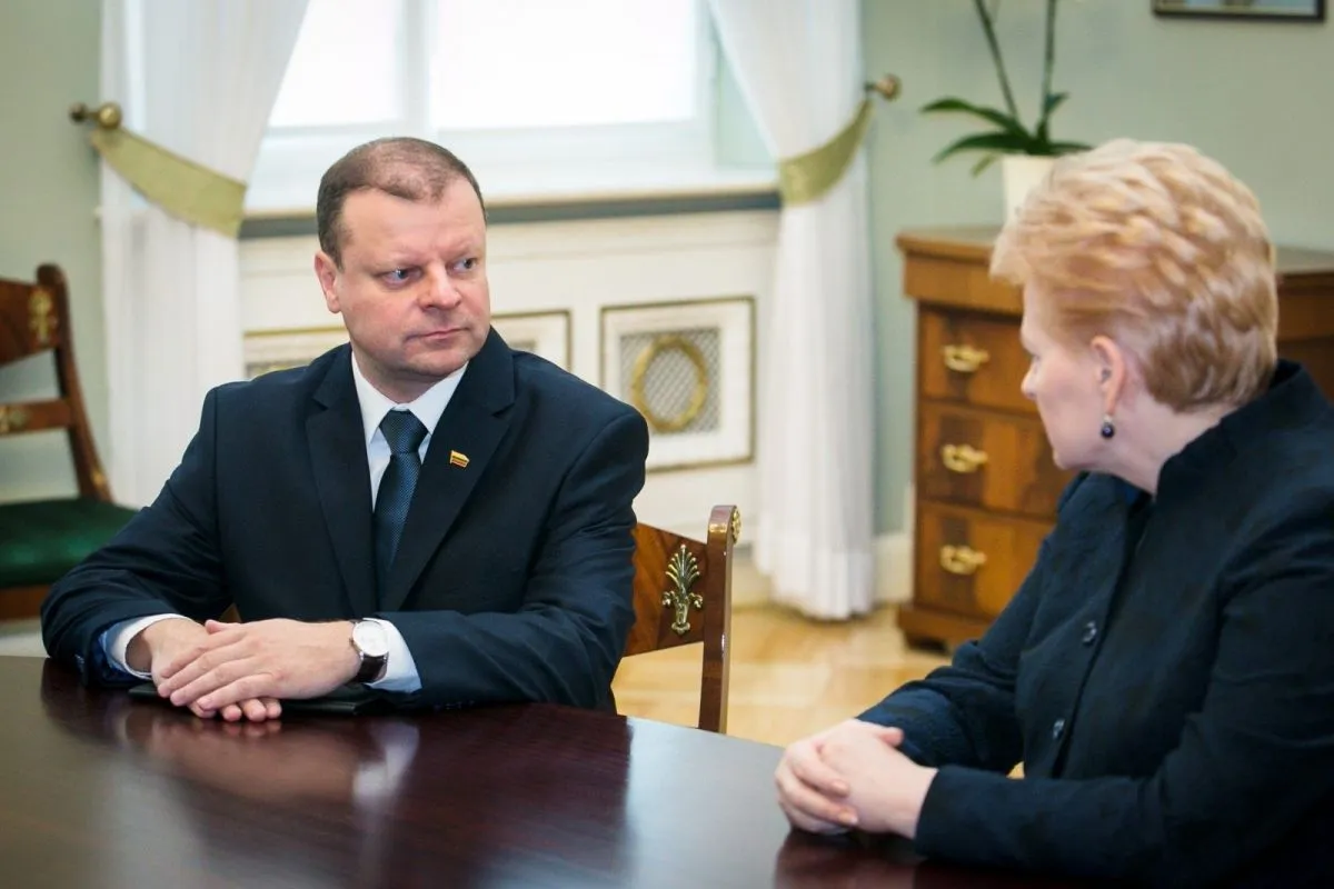 Saulius Skvernelis ir Dalia Grybauskaitė