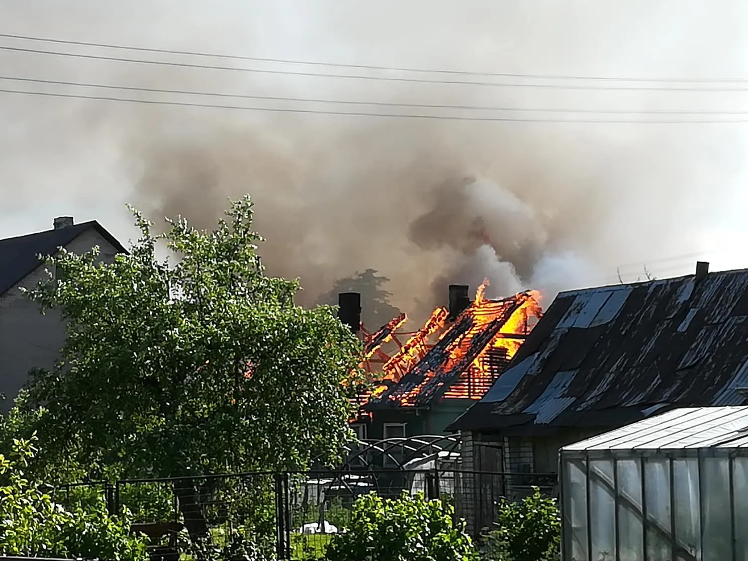 Gaisras Vytauto gatvėje