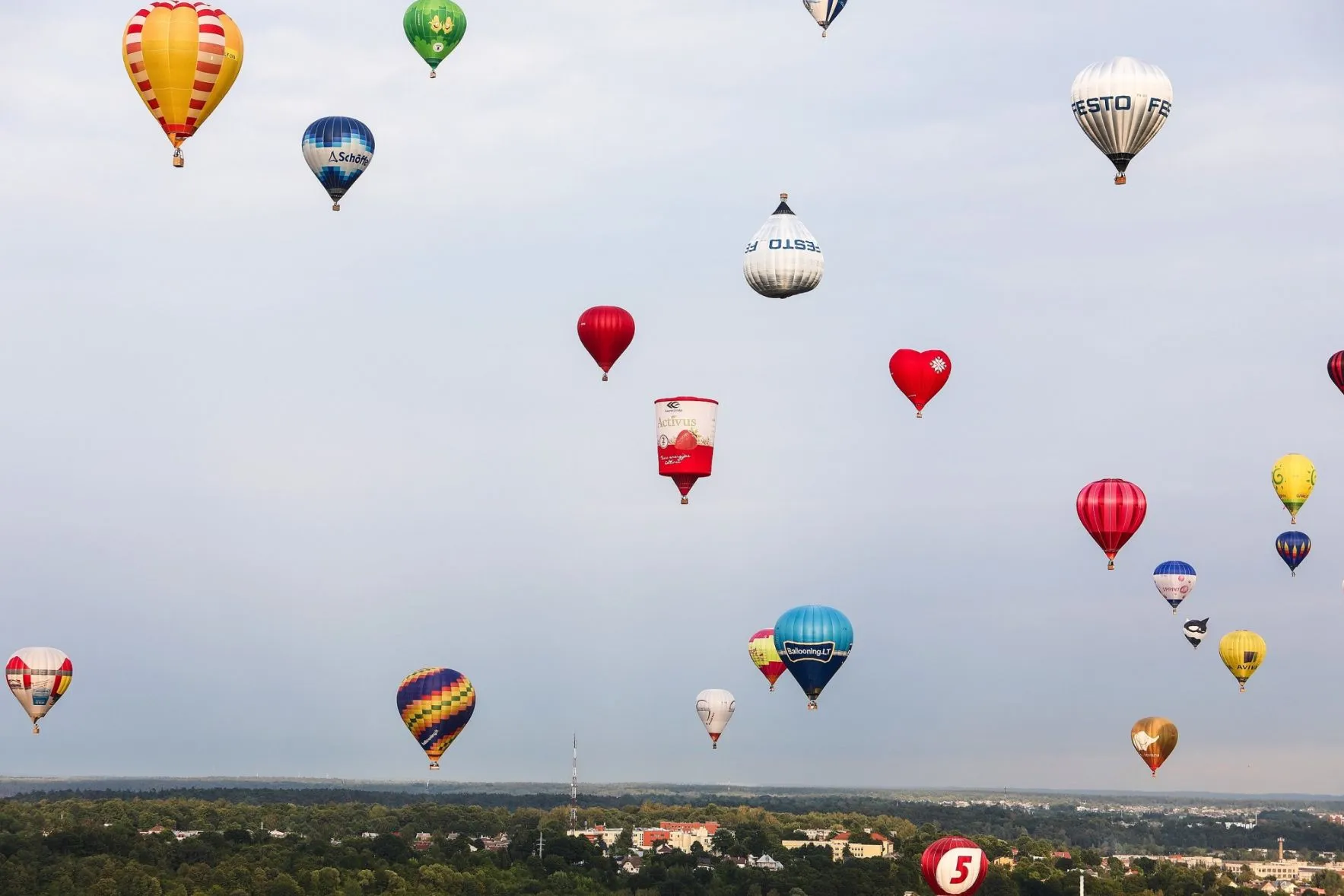 Apverstas oro balionas